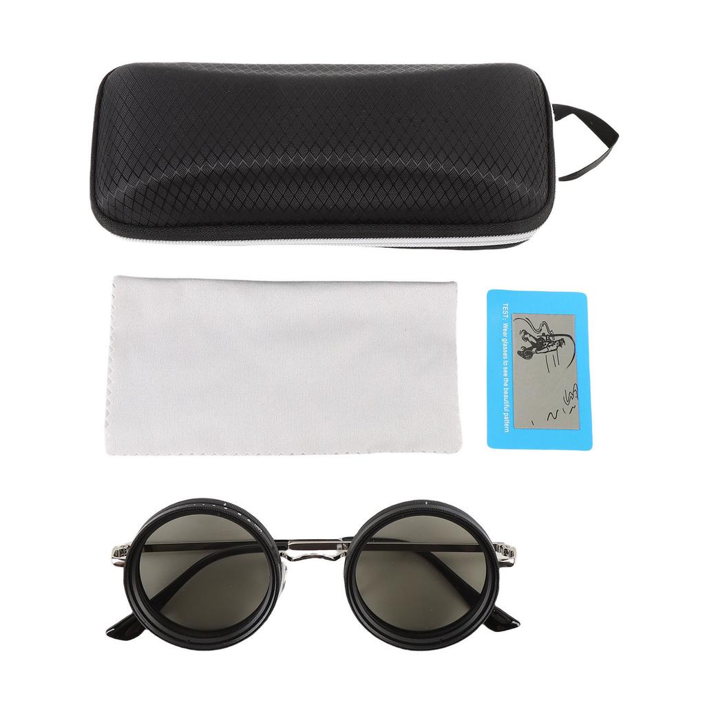 49mm Rounded Sunglasses with ND Filter Lens ND2 to ND400 Adjustable Tint Sunglasses for Fishing