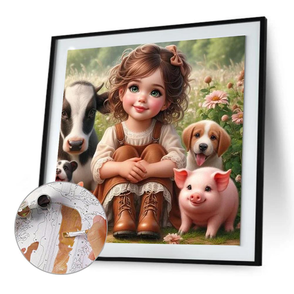 Paint By Numbers Kit On Canvas DIY Olej Art Girl Picture Home Wall Decor