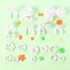 33Pcs/Set Fondant Plunger Cutter Cake Cookie Fondant Mold DIY 3D Decorating Tools Cake Biscuit Cutter Baking Supplie Baking Mold