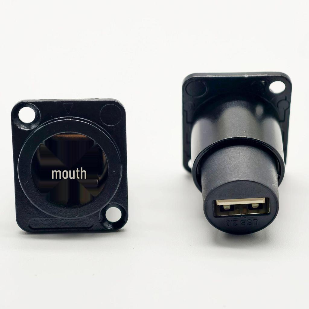 USB Type D Panel Mount Waterproof Female Socket (USB 2.0/3.0) for Digital Data Transfer