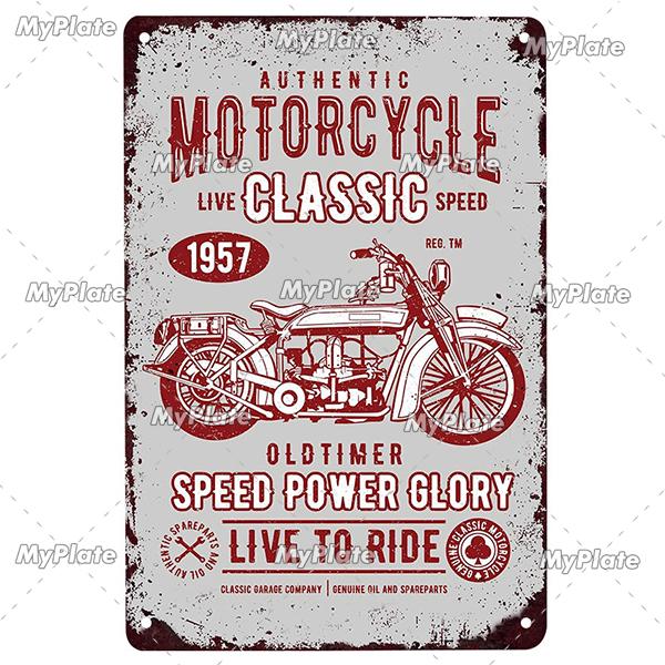 Cafe Racer Metal Sign Vintage Plaque Tin Sign Wall Decor For Garage Club Plate Crafts Ride Biker Poster Motorcycle