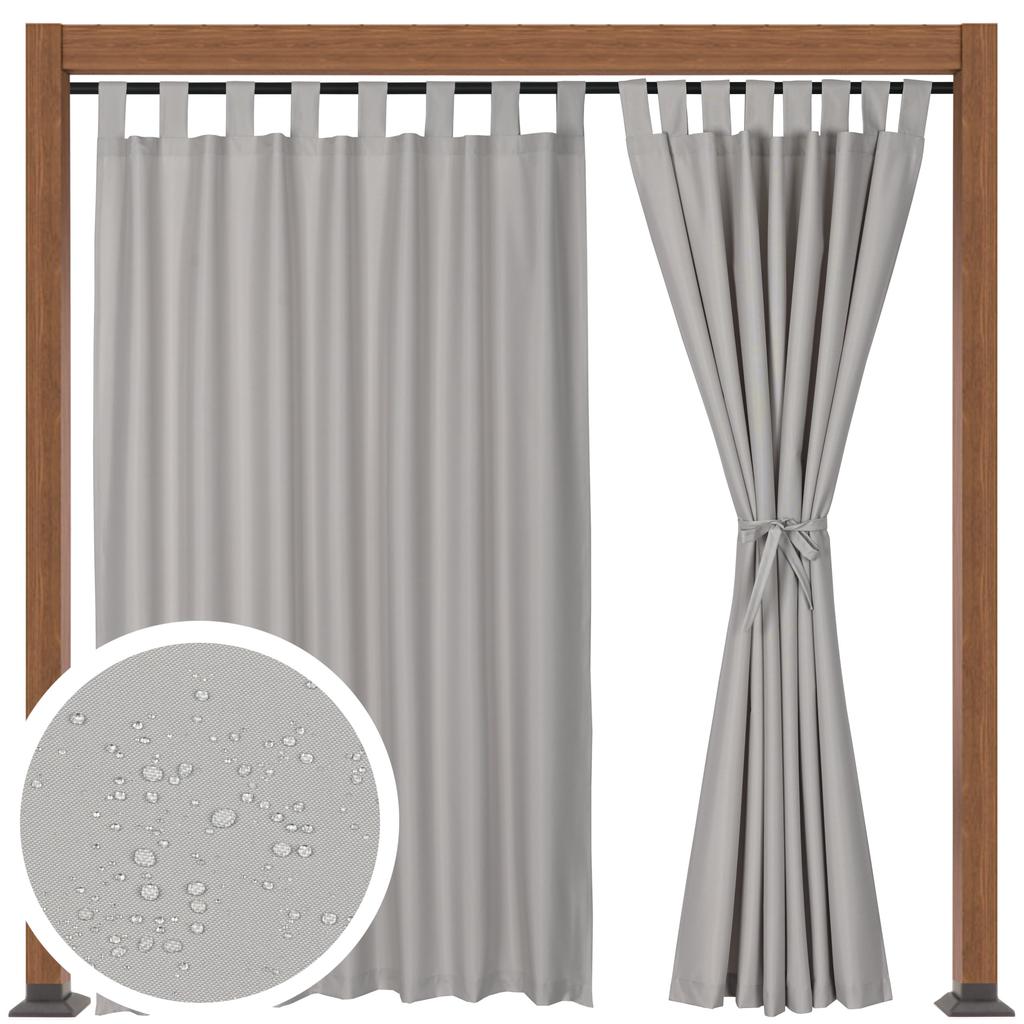Waterproof Garden Curtain for Terrace 155X190 Graphite