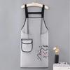 2PCS/SET with Pockets Kitchen Apron Sleeveless Design Oil Proof Apron Workwear Apron  Dining Work