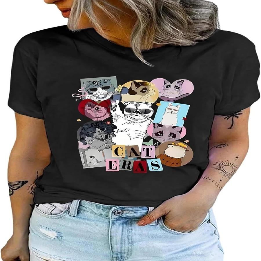 EVELUST Womens Country Concert Shirt - Cute Music Festival Graphic Tee World Tour Outfits Fan Lover Casual Letter Print Top S
