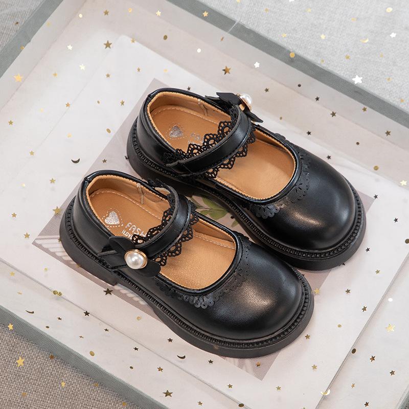 Student girls shoes children's princess small leather shoes 2025 spring and autumn baby Mary shows soft-soled single shoes non-slip and odor