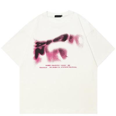 El Arte Debe Ser Libre Letras de Graffiti Gráfico Camiseta Unisex Camisetas de Manga Corta Camiseta