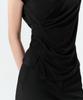 MUSINSA STANDARD WOMAN Women'S Drape Boat Neck T-Shirt [Black]