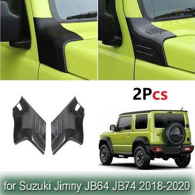 2PCS Car Engine Angle Cover Hood Decoration Cover Trim For Suzuki Jimny JB64 JB74 2018- Auto Styling Mouldings Accessories
