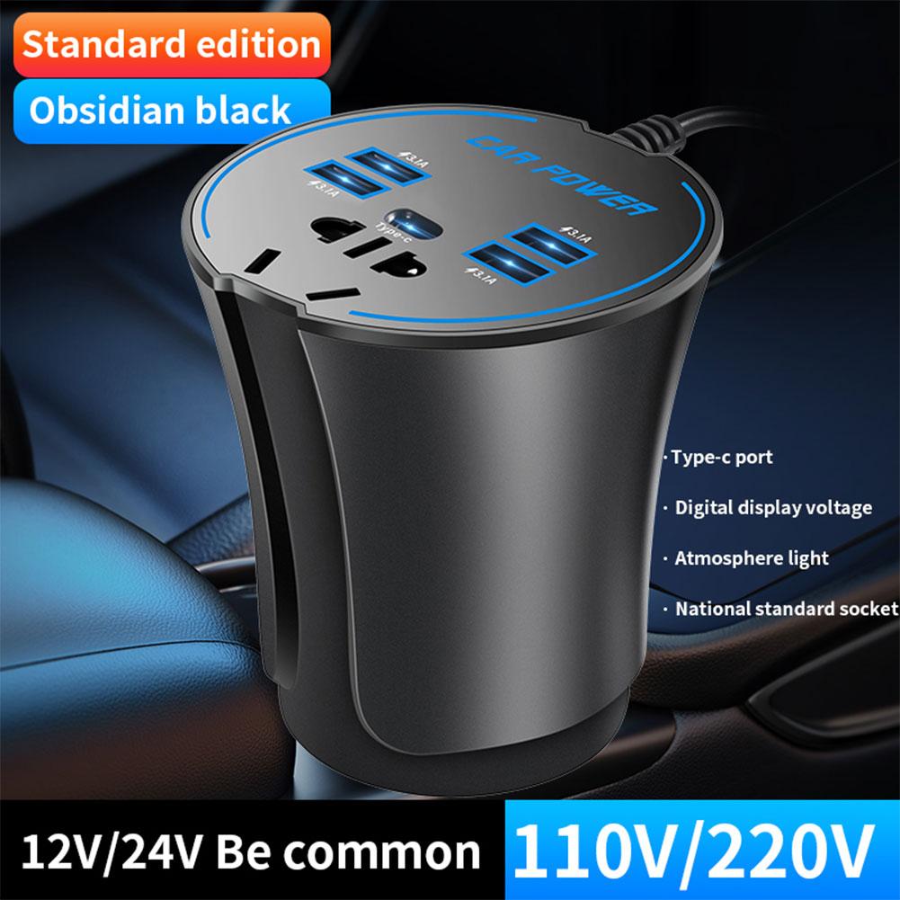 

Автомобильный инвертор DC1 10V-220V Порт зарядки USB 3.0 Смарт-дисплей Автомобильное зарядное устройство Адаптер питания Конвертер Быстрая зарядка Автомобильные аксессуары