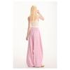 Women's Yellow Gingham Balloon Pants High Waist Oversized Casual Trousers with Elastic Waist