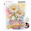 Pearl Painting Set Pearl Art DIY Handmade Crafts Daisy Flower Cappuccino Cup Pink Mug Heart Home Wall Decoration