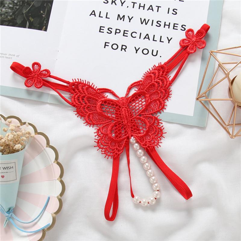 Tanga cu model în formă de fluture, chiloți intimi cu talie joasă, lenjerie sexy și lenjerie intimă pentru femei