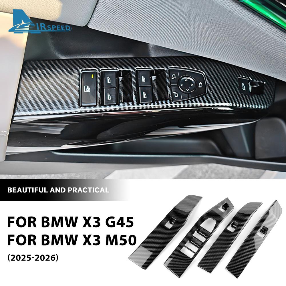 Carbon Fiber Style Window Switch Panel for BMW X3 G48 G45 2025-