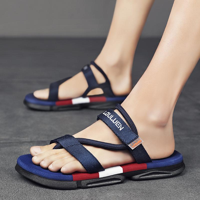 Fashion Flip-Flops Mens Casual Shoes Slippers With Athletic Trend Elastic Toe Ring Sandals Sneakers Shoes Men Thong Rope Beach Plus Size