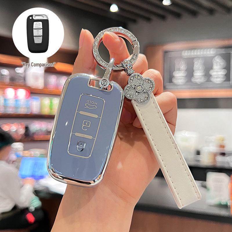 Compatible Key Cover for Beijing Hyundai Sonata 8, Old ix35/Langdong Models