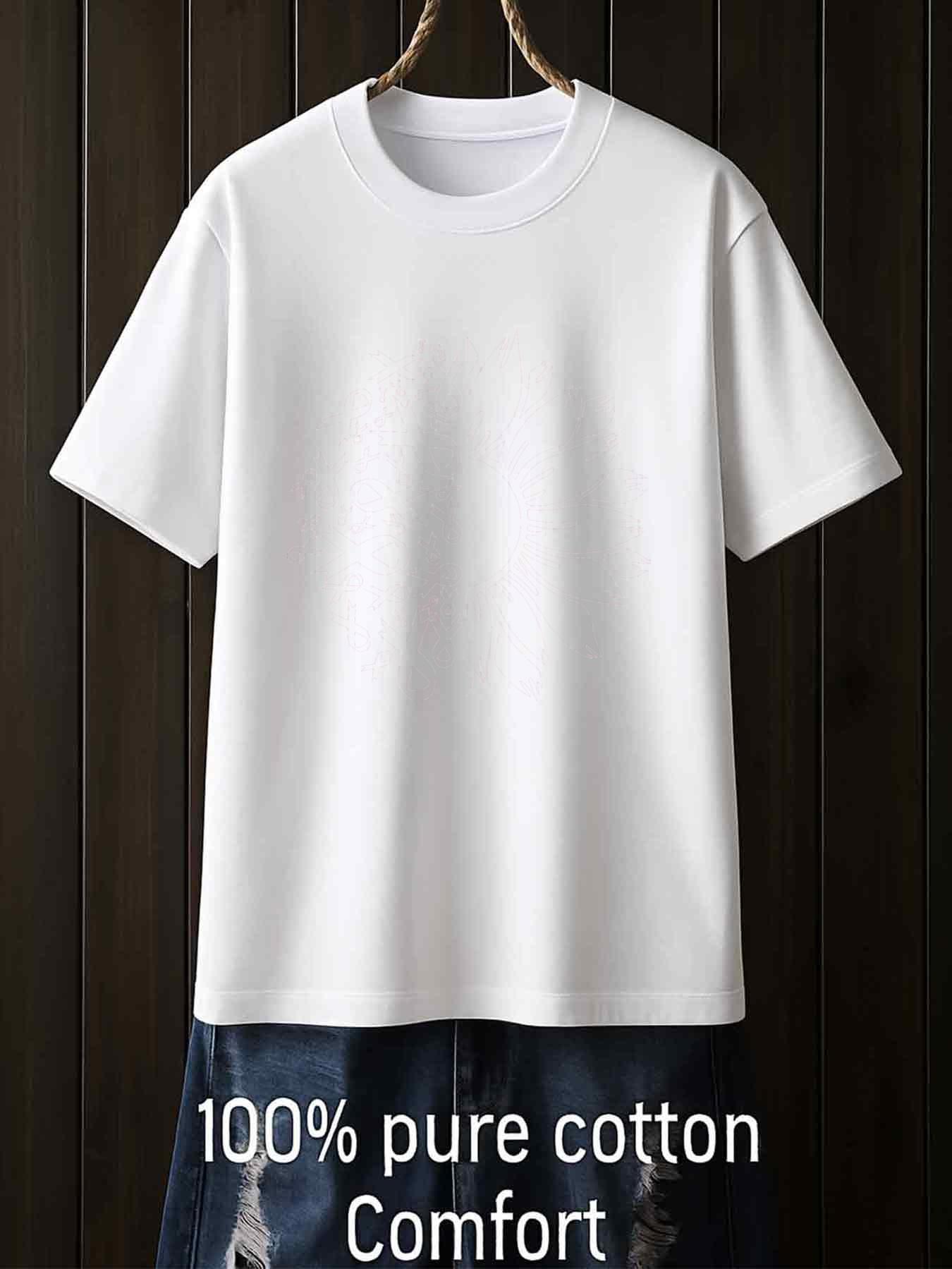 Men s T-Shirt Y2K 100 Vintage-Inspired White Plus Size 3XL