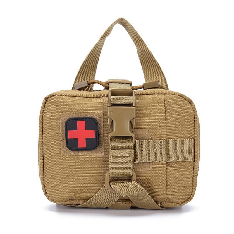 Kit Tático de Primeiros Socorros para Exterior - Bolsa de Cintura Militar de Nylon