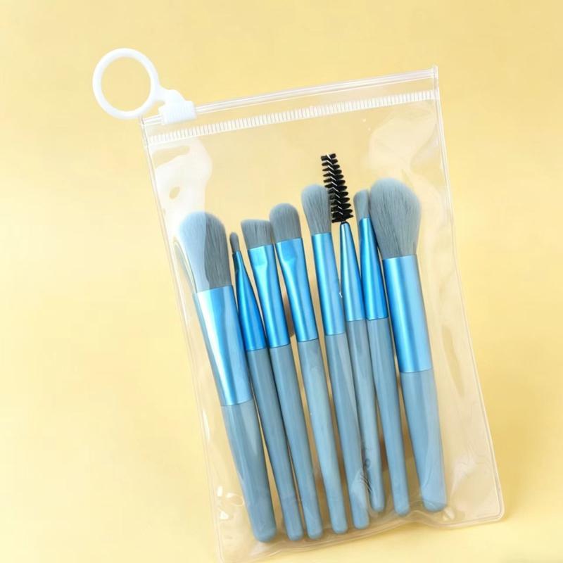 8 Pcs Premium Professional Makeup Brush Set Soft Synthetic Bristles Portable Pu Case For Daily Use Travel And Beauty Enthusiasts