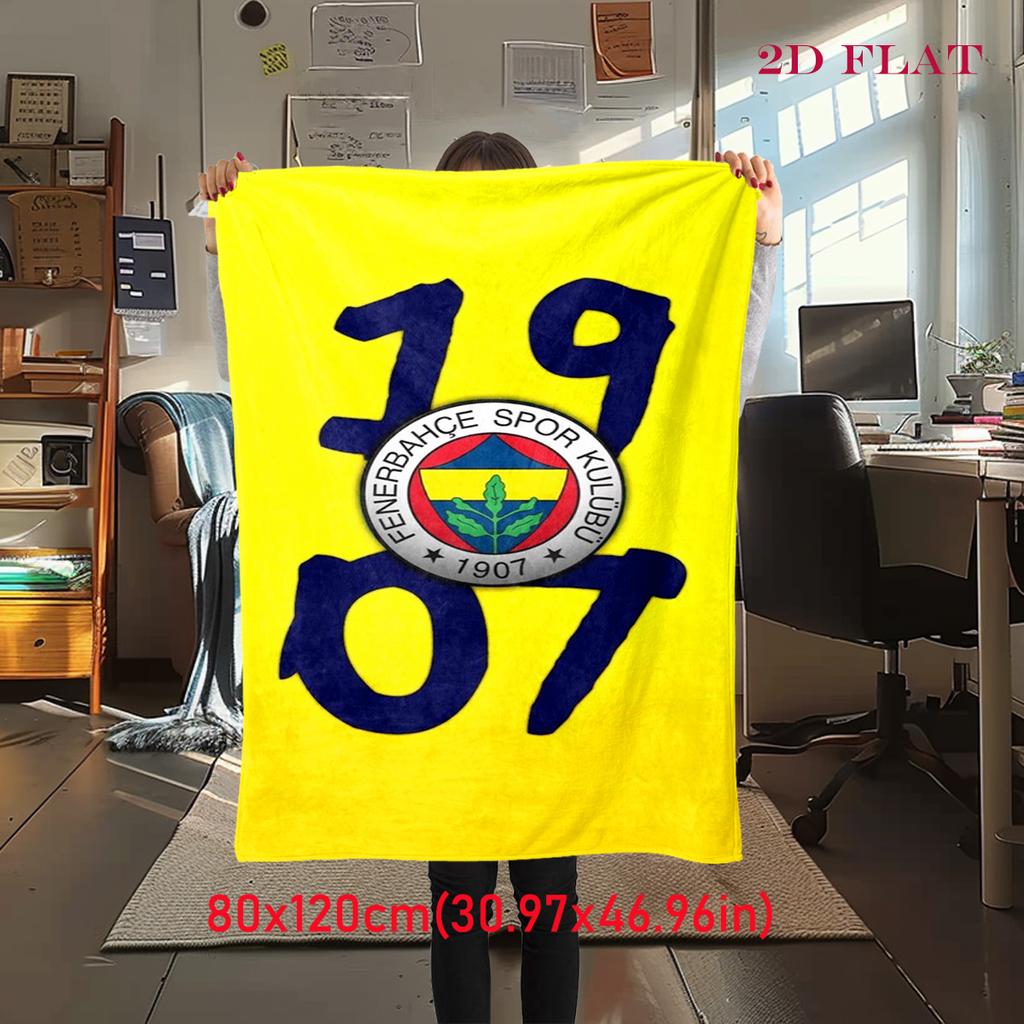 Eredità Fenerbahçe: Coperta Passion Adatta a tutte le stagioni Morbido e confortevole Lenzuolo Coperta per riposo in ufficio Coperta in peluche per esterni