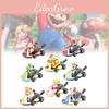 8pcs Mario Super Kart Pull Back Car Princess Luigi Bowser Figure Children Toys