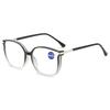 Women Trendy Large Reading Glasses Square With Glitter Frame Magnifing Transparent Glasses Plus Eyewear Nearsighted Glasses