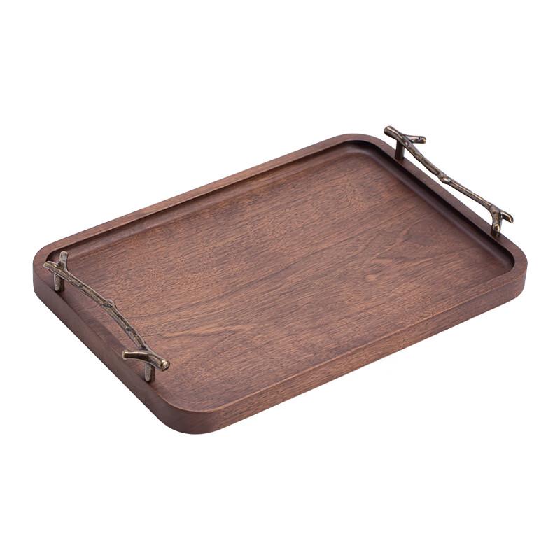 Chinese Style Black Walnut Wood Serving Tray