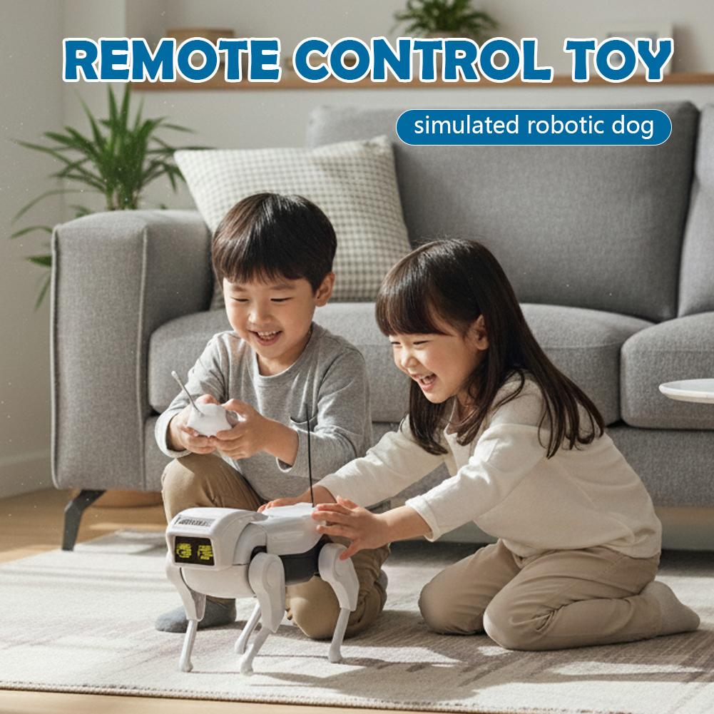 Diy Remote Control Robot Dog Toy Mechanical Dog Building Blocks Toys Assembly Jigsaw Puzzle Toys Educational Toys For Child R7K0