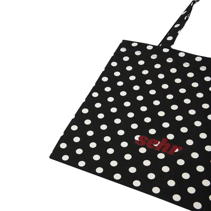 Dot Middle Tote Bag (Black)
