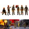 1/64 Firefighter Figures,Realistic,Mini Diorama Action Figures Tiny People Model for Scenery Landscape Diorama Decor Layout