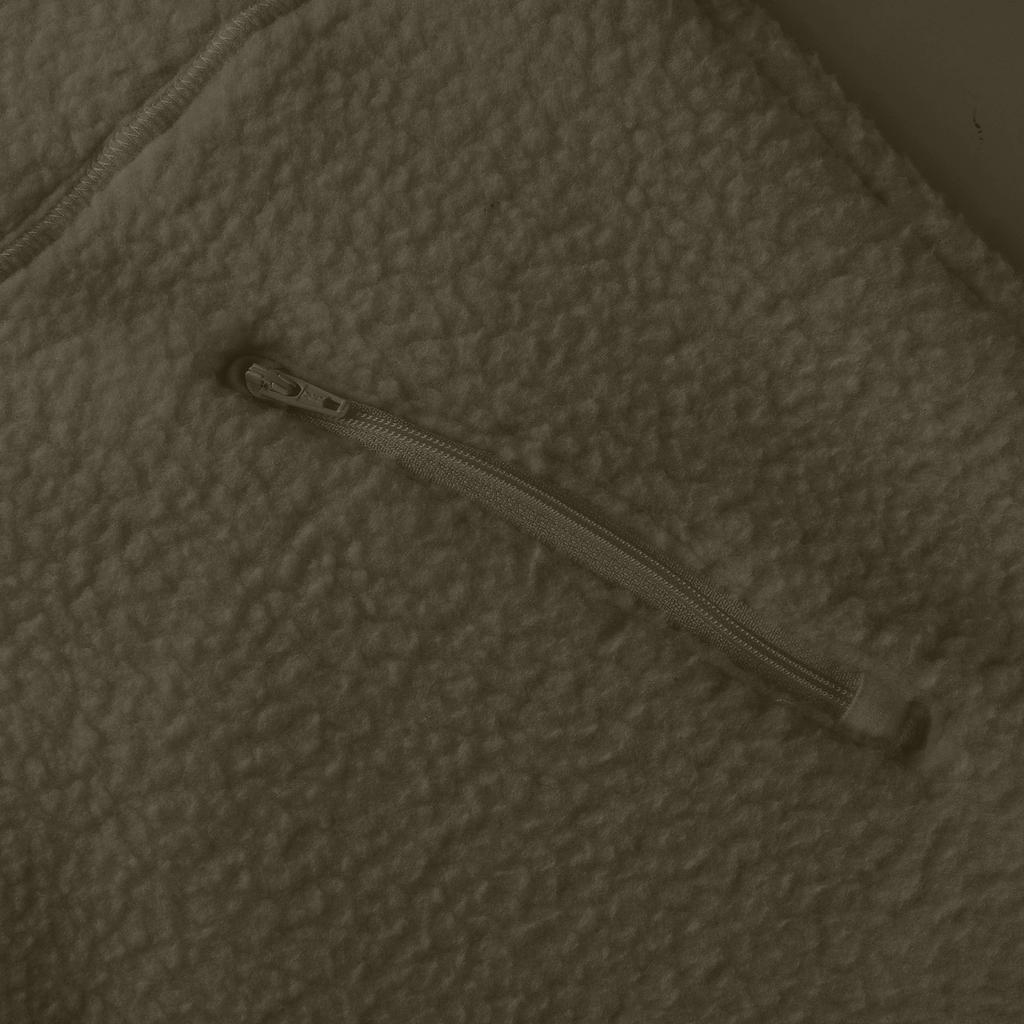 Women's Short Half-Zip Fleece Sweatshirt Plush Warm Cardigan