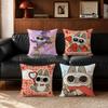 Cute SSiamese Lipuing Cushion Cover Cushion Cover Set Pcs X X X Pillowcase Decorative Sofa Home Decor