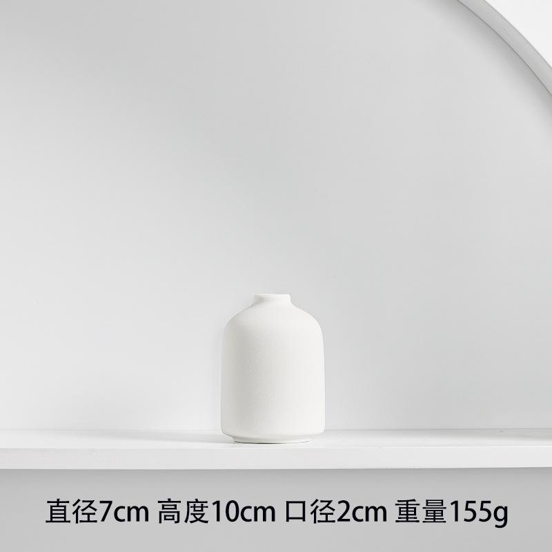 European Modern Creative Home Ceramic Vase Decoration Flower Arrangement Dry Flower Mini Vase Hand Frosted Vase Desktop Decor