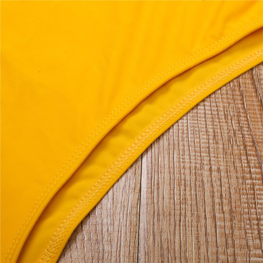 Women's Swimsuit Solid Color Cutout One Piece Sexy Bikini Brazilian Beachwear