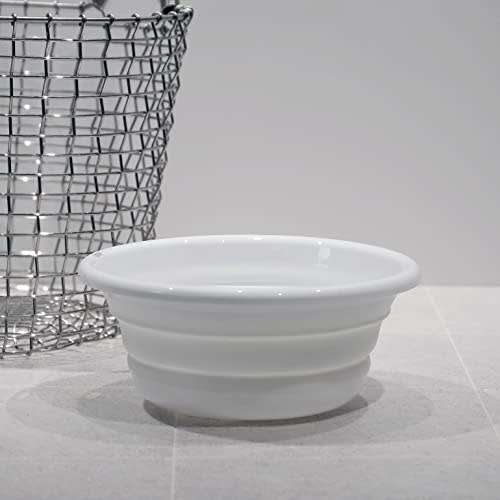Pearl Metal Foldable Wash Basin, Small, White, Washtub, Bucket, Tub, AZ-5604