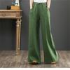 Spring Autumn Hip Hop Streetwear Female Solid Cotton Linen Wide Leg Pants Women Vintage Harajuku Boho Casual Ladies Trousers