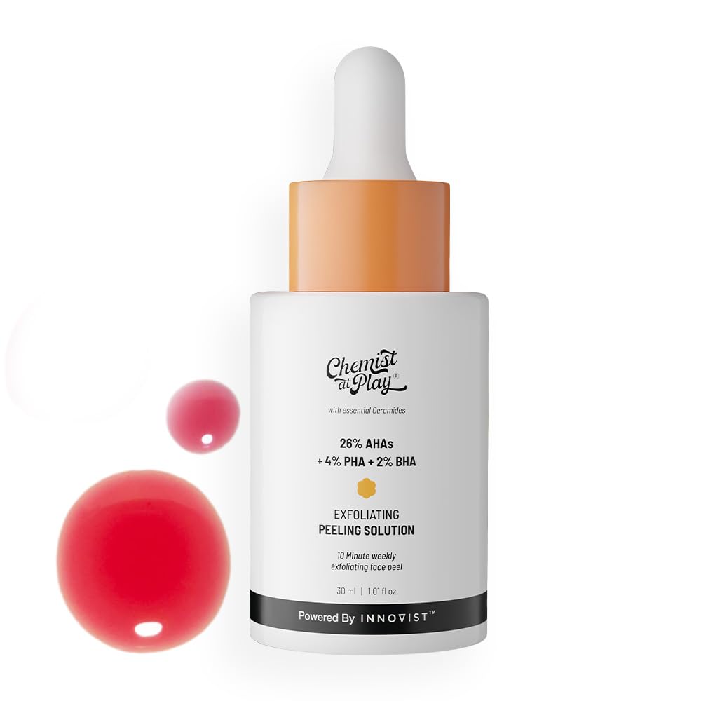 Chemist At Play 26% AHA 2% BHA 4% PHA Peeling Solution For Face Tan Removal 10 Minute Exfoliating Peel 30 Ml