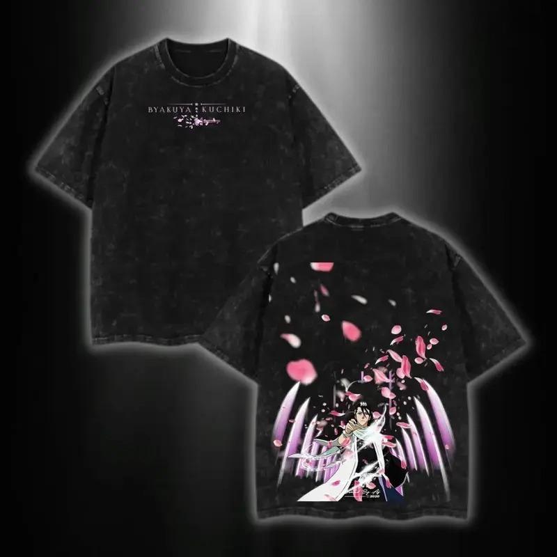 Футболка с принтом Грэммиджо Джагерджак Аниме Блич Одежда Мужская Женская Хлопковые Футболки Ретро Стирка Футболка Харадзюку Оверсайз Топы XXL 1680₽