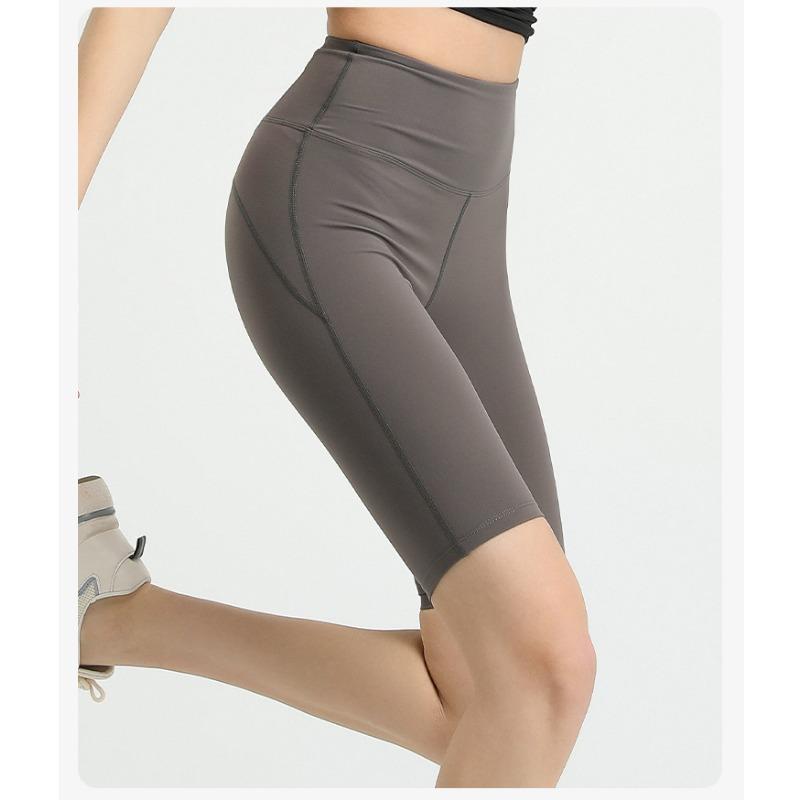 Dámské prodyšné kalhoty na jógu s vysokým pasem, stahovací, zeštíhlující s kapsou
