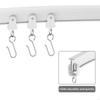 62KD 2m/78.74'' Ceiling Curtain Track, Curved Curtain Track, Wall Mount Curtain