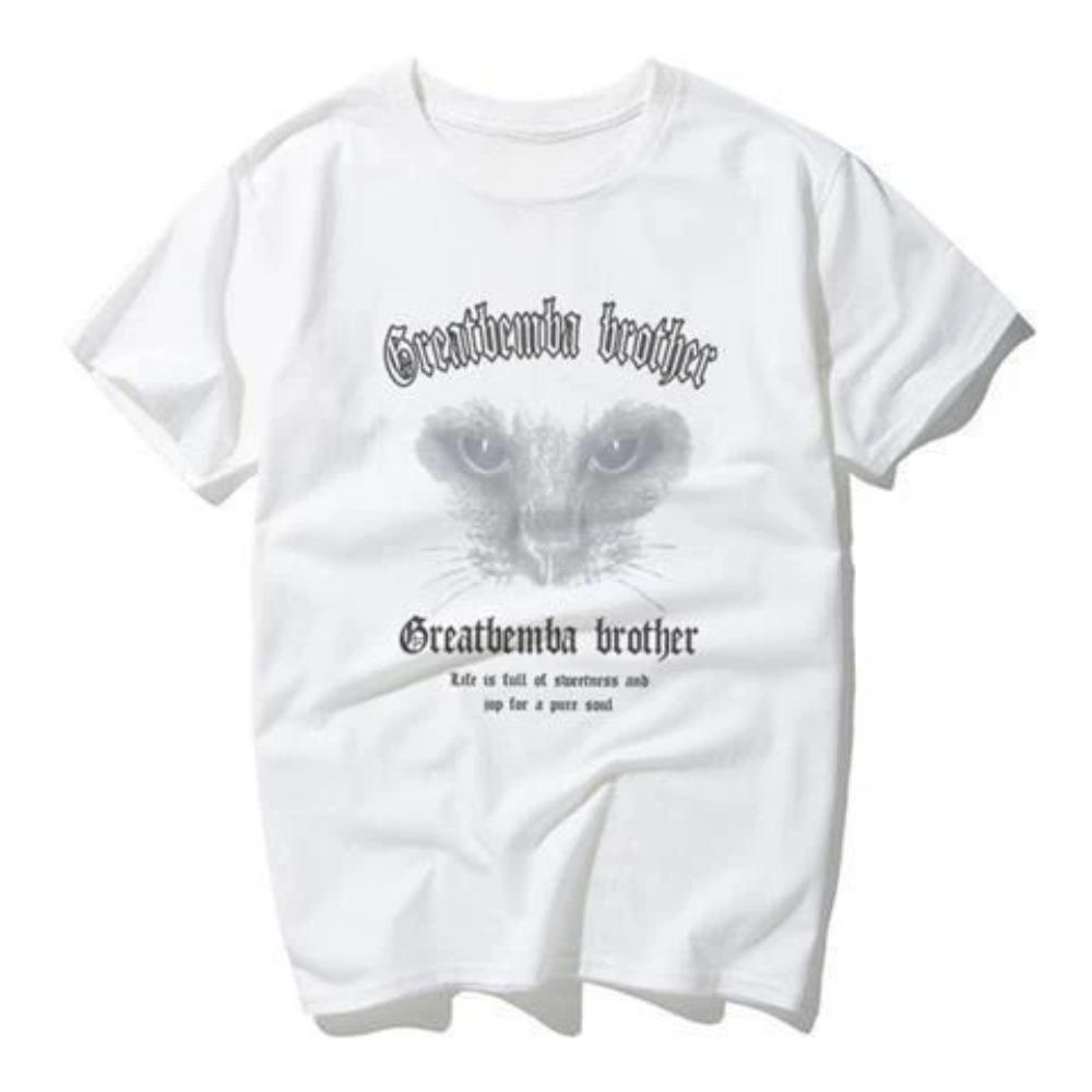 

Американский Розовый Парк Caiying Хип-хоп Принт Летняя Мужская и Женская Уличная Футболка с Коротким Рукавом Свободная с Полурукавом для Пары S