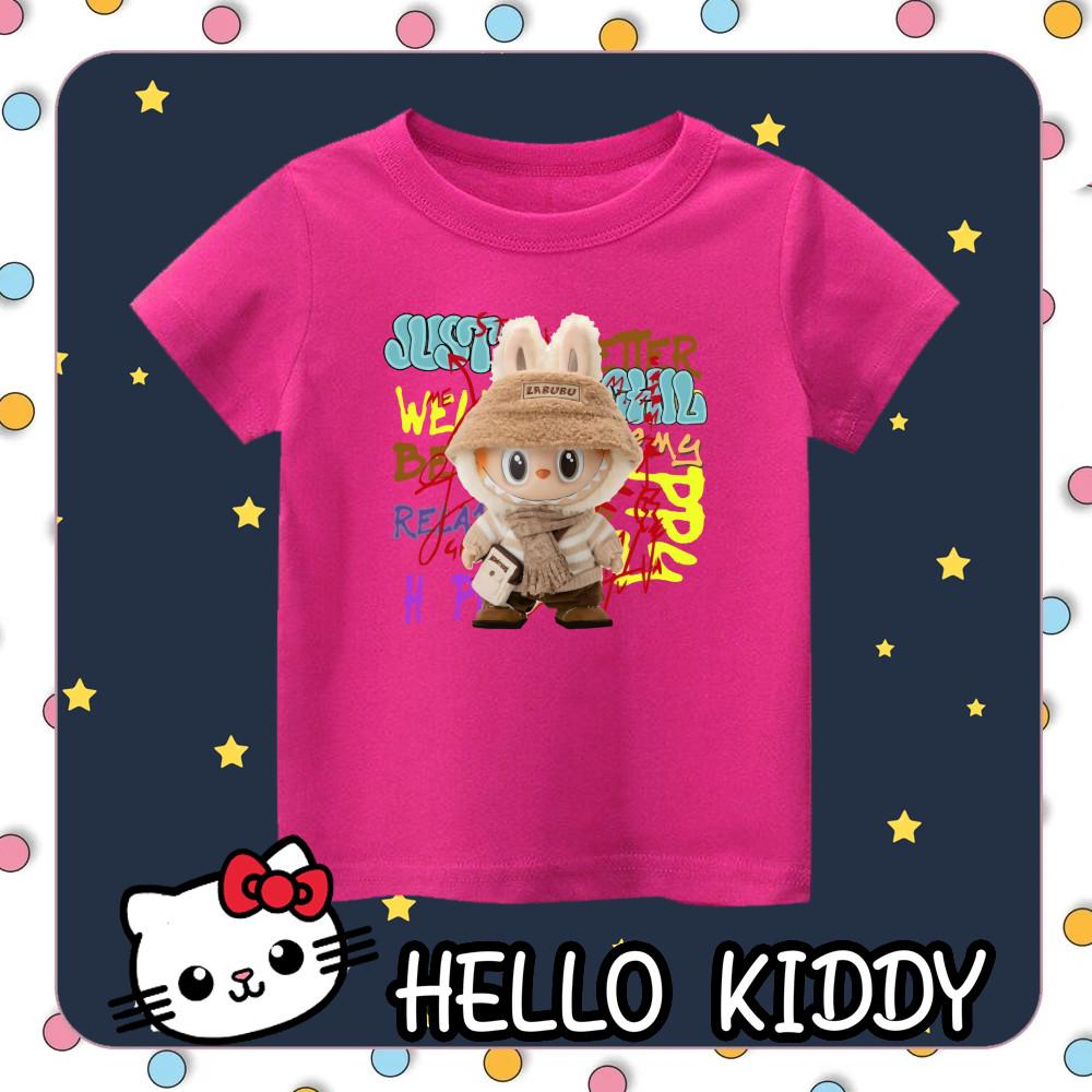 LABUBU Children's T-shirt Top Boys and Girls Fashion Cute Versatile T-shirt