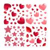 Valentine Star Heart PVC Matte Stickers For Living Room Bedroom Wall Decoration Waterproof And Backing
