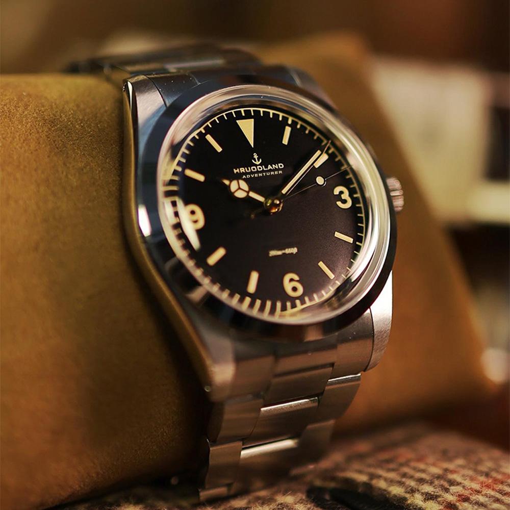New Hruodland Luxurious 36mm Automatic Mechanical Men Dress Watches F029 Sapphire Stainless Steel Diving Watch reloj hombre