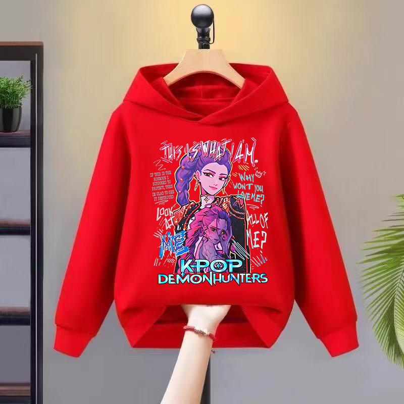 2025 New Kpop Witch Hunt Children's Hoodie Girls' Spring and Autumn Hooded Sportswear Fashion Versatile Top