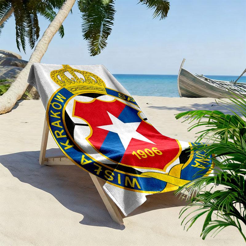 Wisła poster Print Beach Towel, Large Soft Quick Dry Towel for Beach Camping Swimming