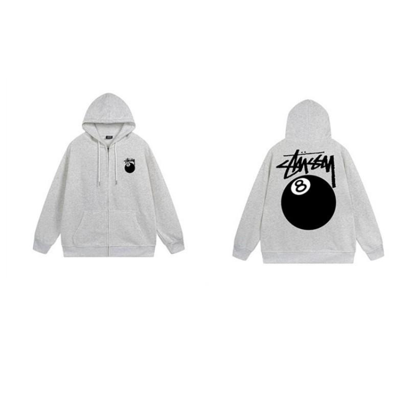 Mens Hooded Zip-Up Fleece-Lined Sweatshirt With Letter Print Casual Oversized Pullover Winter Jacket