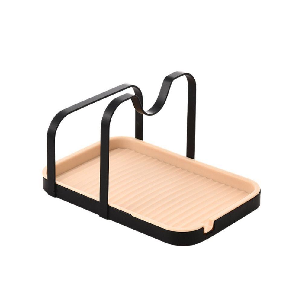 

Non-Slip Pot Cover Rack Removable Shovel Spoon Rest Cutting Board Rack for Restaurant чорний/бежевий