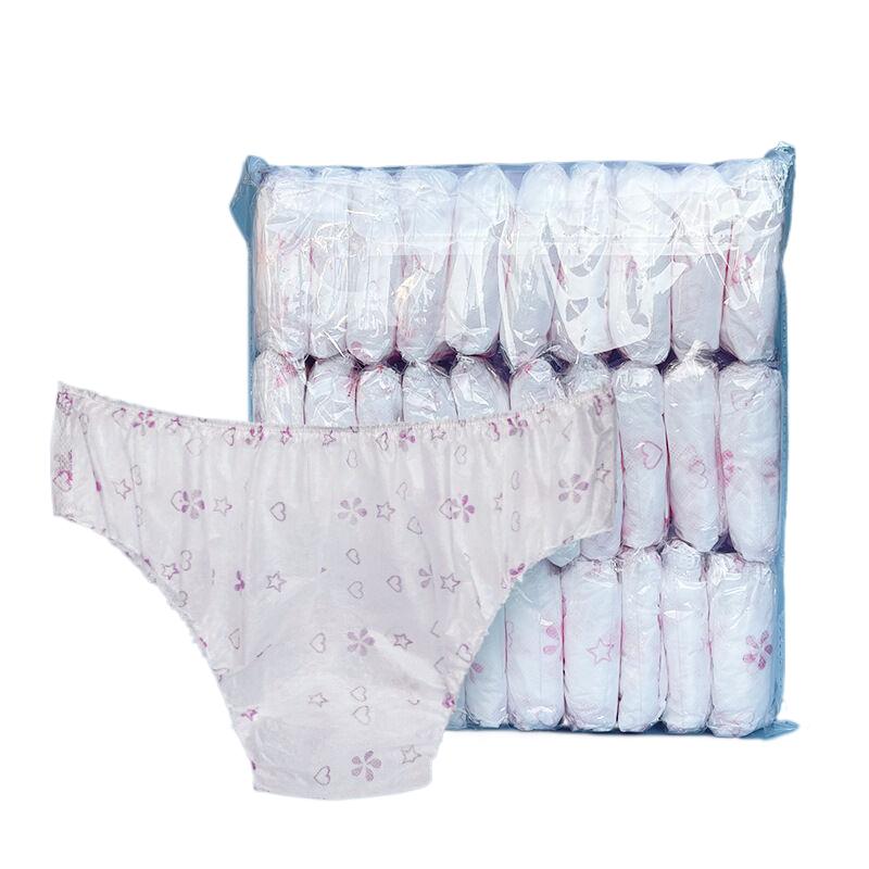 30 Stück atmungsaktive Einweghöschen aus Vliesstoff für Frauen und Männer, Geschäftsreisen, Spa, waschfreie Slips, Menstruationsunterwäsche
