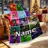Custom Name Personalized Plants vs. Zombies Print Blanket, Home Decor, Bedroom, Sofa, Camping, Couch, Gifts for Birthday Christmas
