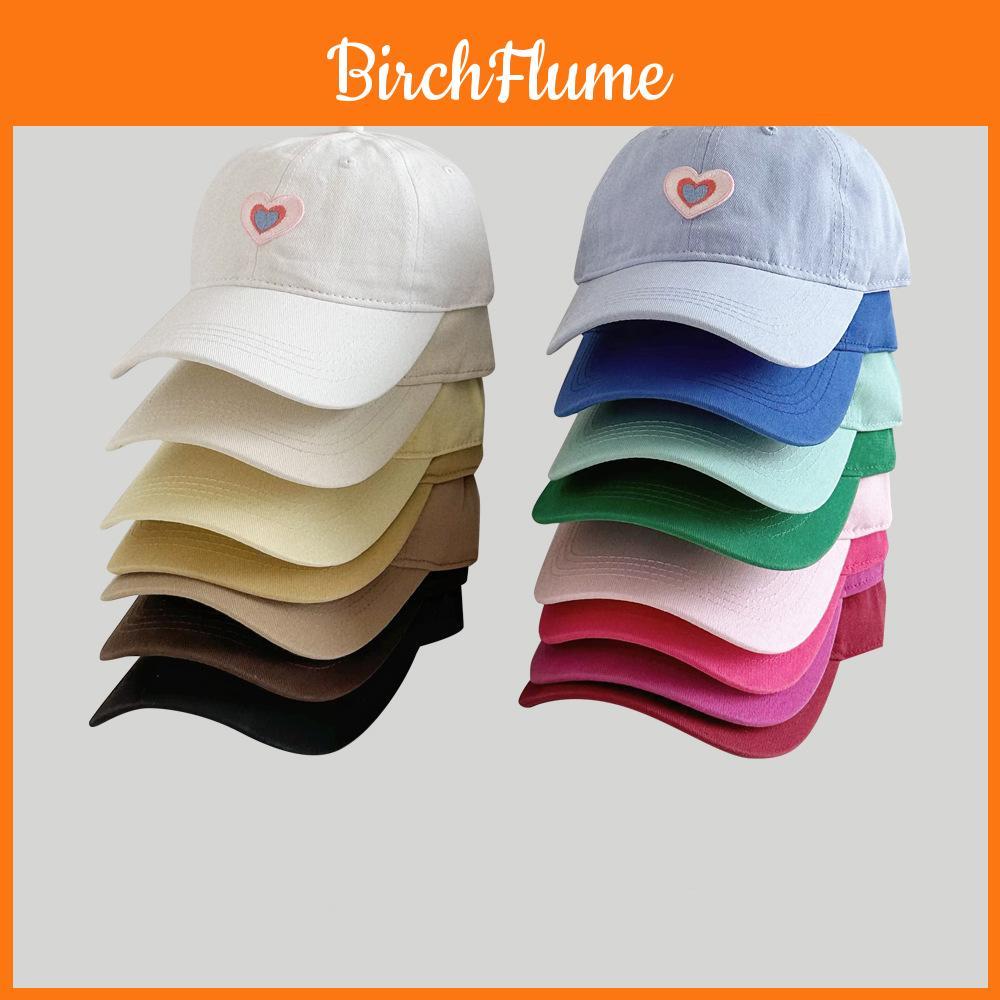Heart Shape Baseball Cap For Women Cotton Summer Sun Hat With Wide Brim And Adjustable Fit